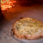 Rosemary, onion and blue cheese pizza